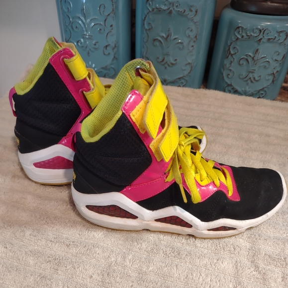 Reebok Hexalite Chi Kaze High Top Retro Lace Strap Pink Black Women's Size 7.5 - Picture 9 of 9